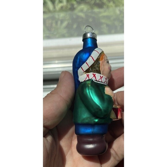Vintage Christmas Trimmeries  glass ornaments Hand Decorated Drummer Boy - Picture 5 of 10